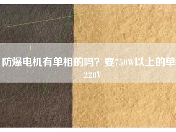 防爆電機有單相的嗎？要750W以上的單相220V