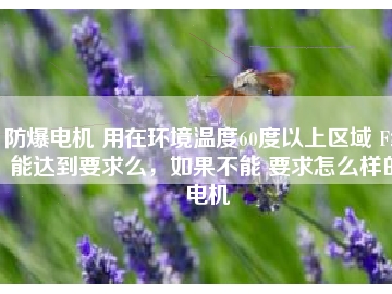 防爆電機 用在環(huán)境溫度60度以上區(qū)域 F級能達到要求么，如果不能 要求怎么樣的電機