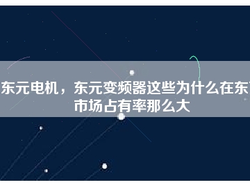 東元電機(jī)，東元變頻器這些為什么在東莞市場占有率那么大