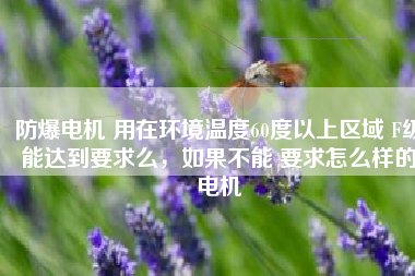 防爆電機(jī) 用在環(huán)境溫度60度以上區(qū)域 F級能達(dá)到要求么，如果不能 要求怎么樣的電機(jī)