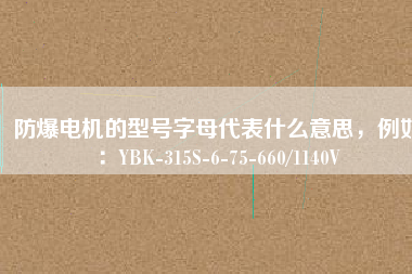 防爆電機(jī)的型號(hào)字母代表什么意思，例如：YBK-315S-6-75-660/1140V